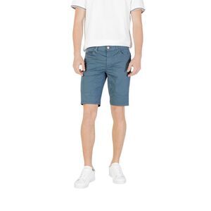 Jeckerson Blue Cotton Bermuda Men's Shorts